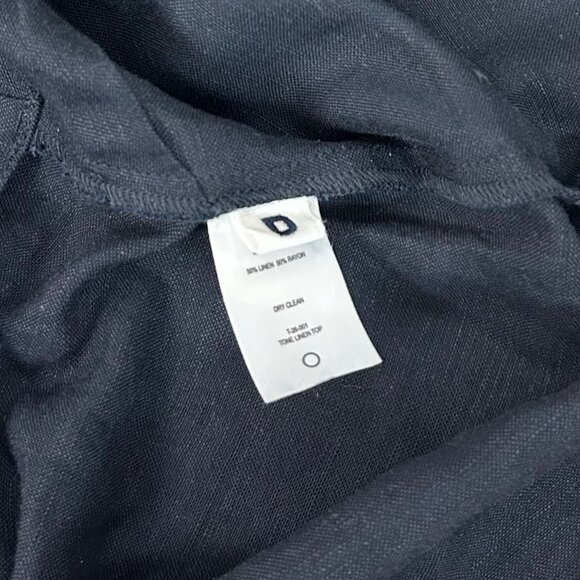 ROUCHA Navy Blue Linen Blend Tone Tank Top Swing Size D (XL) Women's - Picture 5 of 5